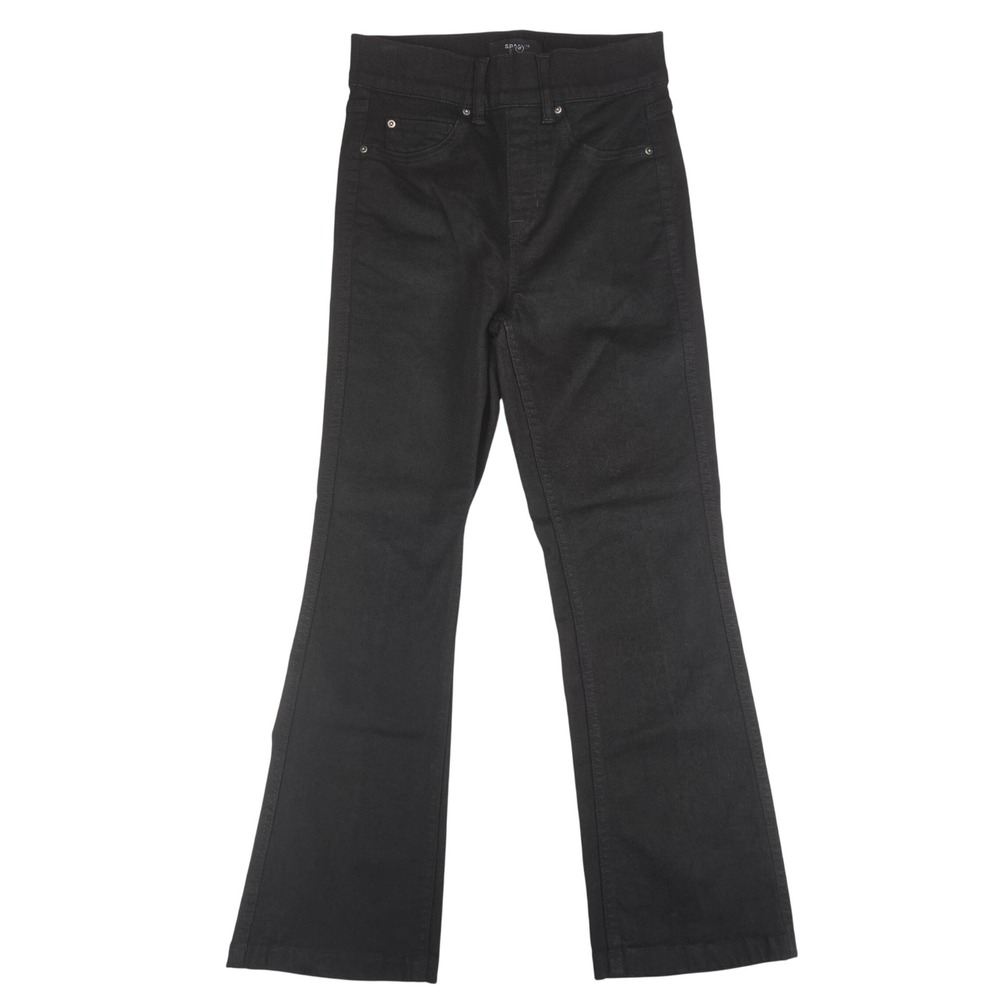 Spanx Pull On Jeans Women XS Black High Rise Stretch Straight Leg Minimalist NWT